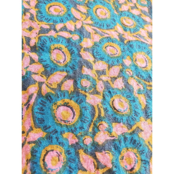 Natural Life 100% Cotton Boho Floral Ruffle Flat Sheet King & one pillow case - Picture 2 of 6